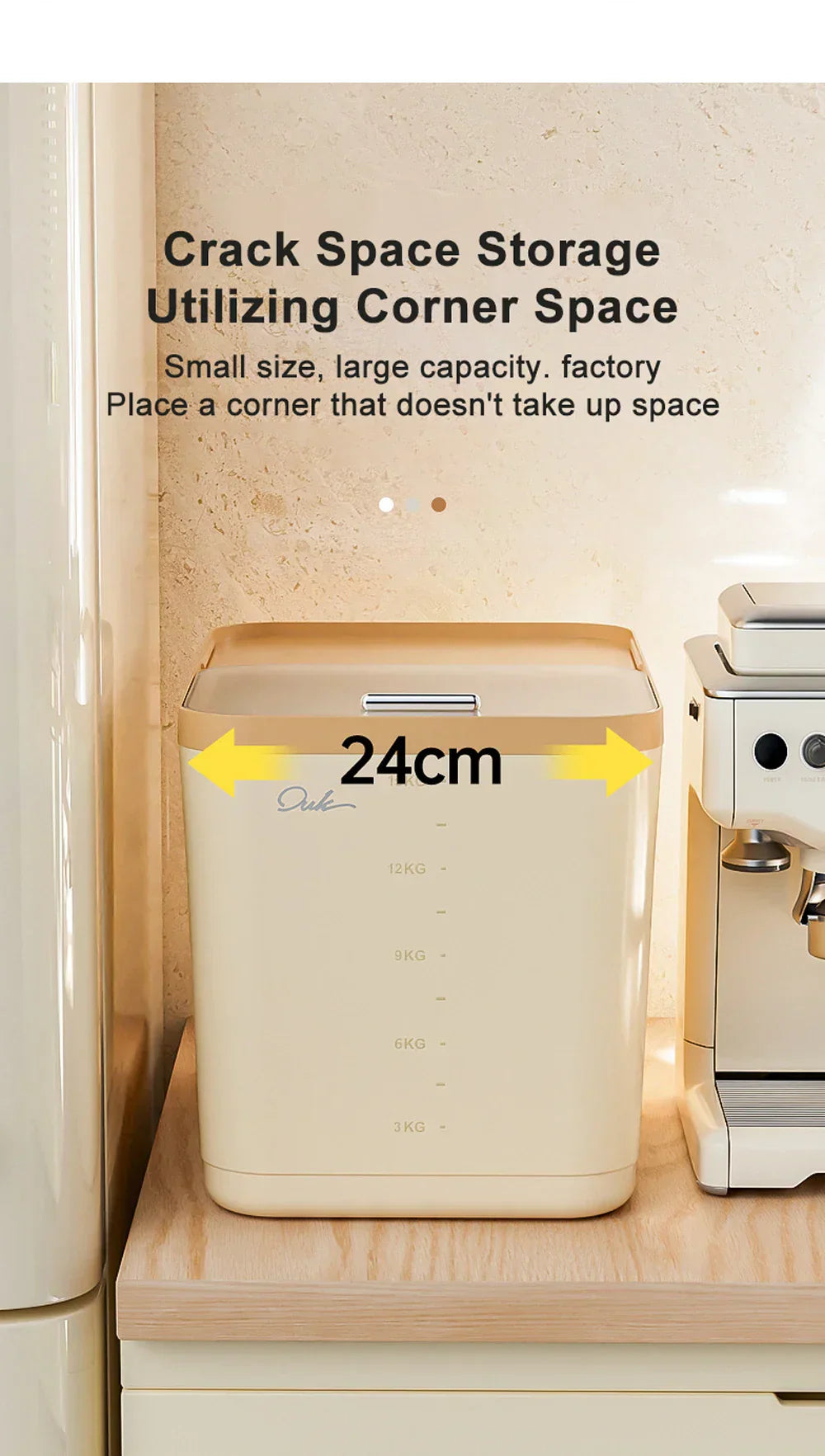 10KG Storage Container – Sealed Cereal, Pet Food, Rice, or Flour  Dispenser with Buckle